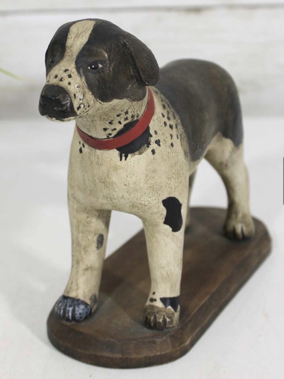 RARE Vintage Department 56 Our Town Christmas figurine titled “Kids With Dog.”